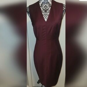 🔥 Power Play Chic: Ted Baker Oxblood Edge-to-Edge Suit Dress NWT 🔥